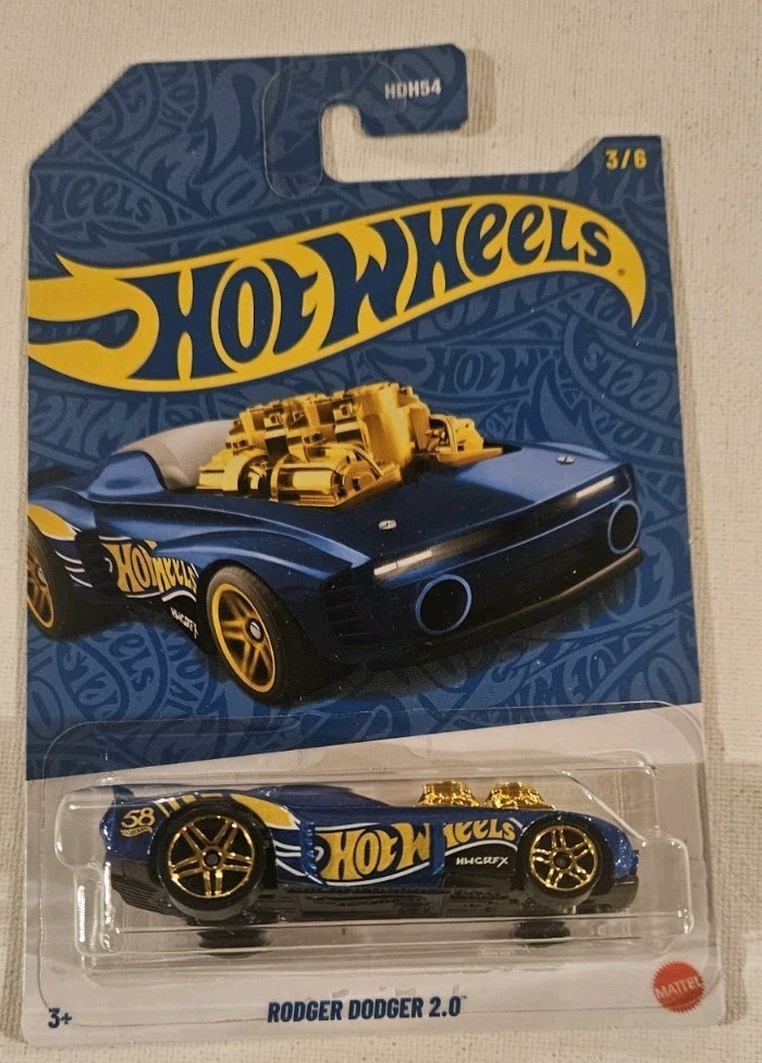 2026 Hot Wheels Rodger Dodger 2.0 58th Anniversary Blue & Gold