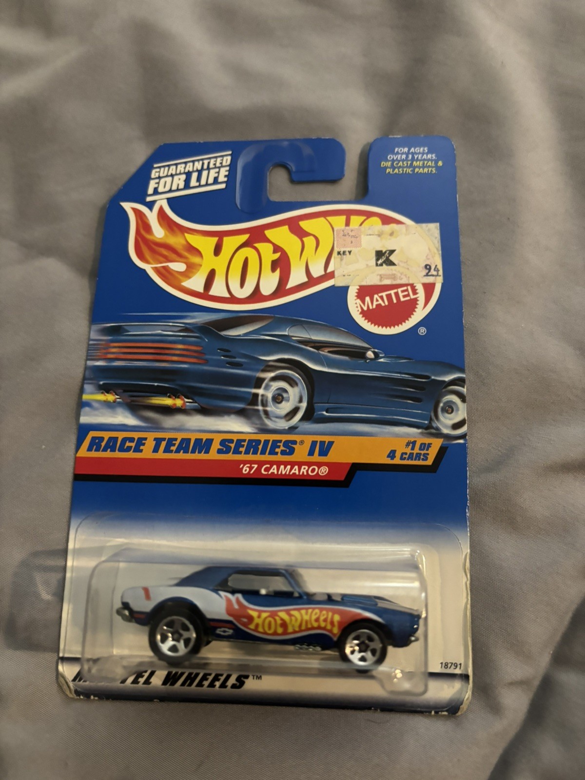 Hot Wheels 1998 Race Team IV Series #725 ’67 Camaro Blue w/ 5SPs Malaysia Base