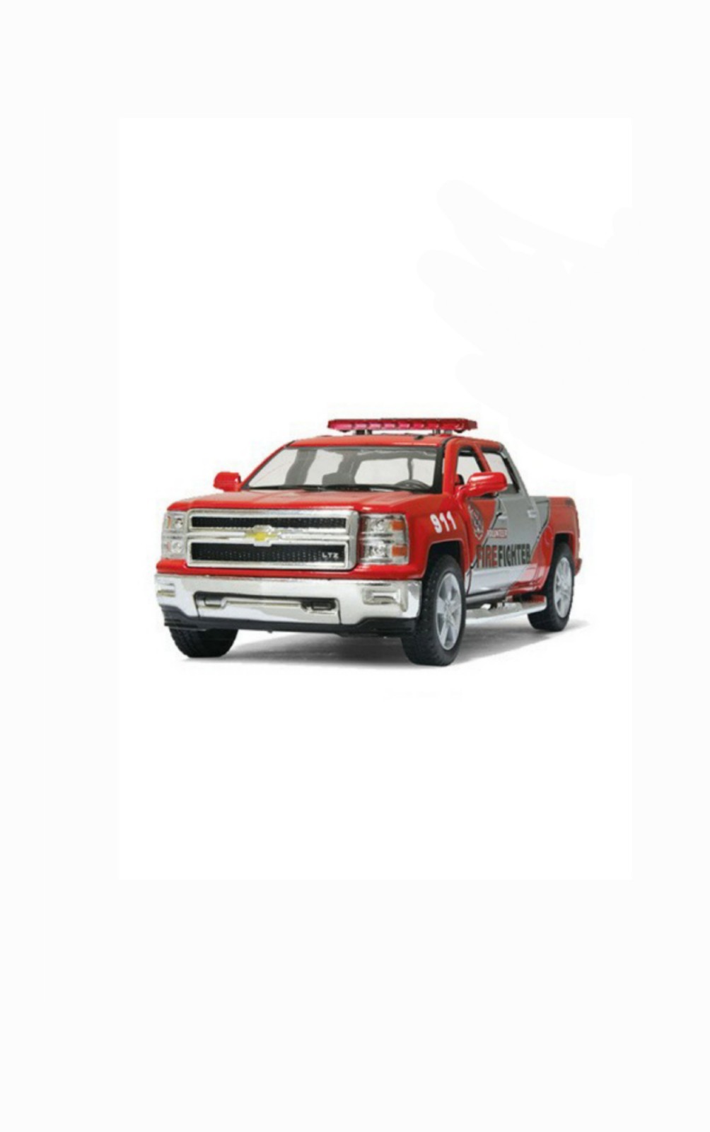 5381DPR BYKinsmart 5″ 2014 Chevrolet Silverado Firefighter Pick-up 1:46 Red
