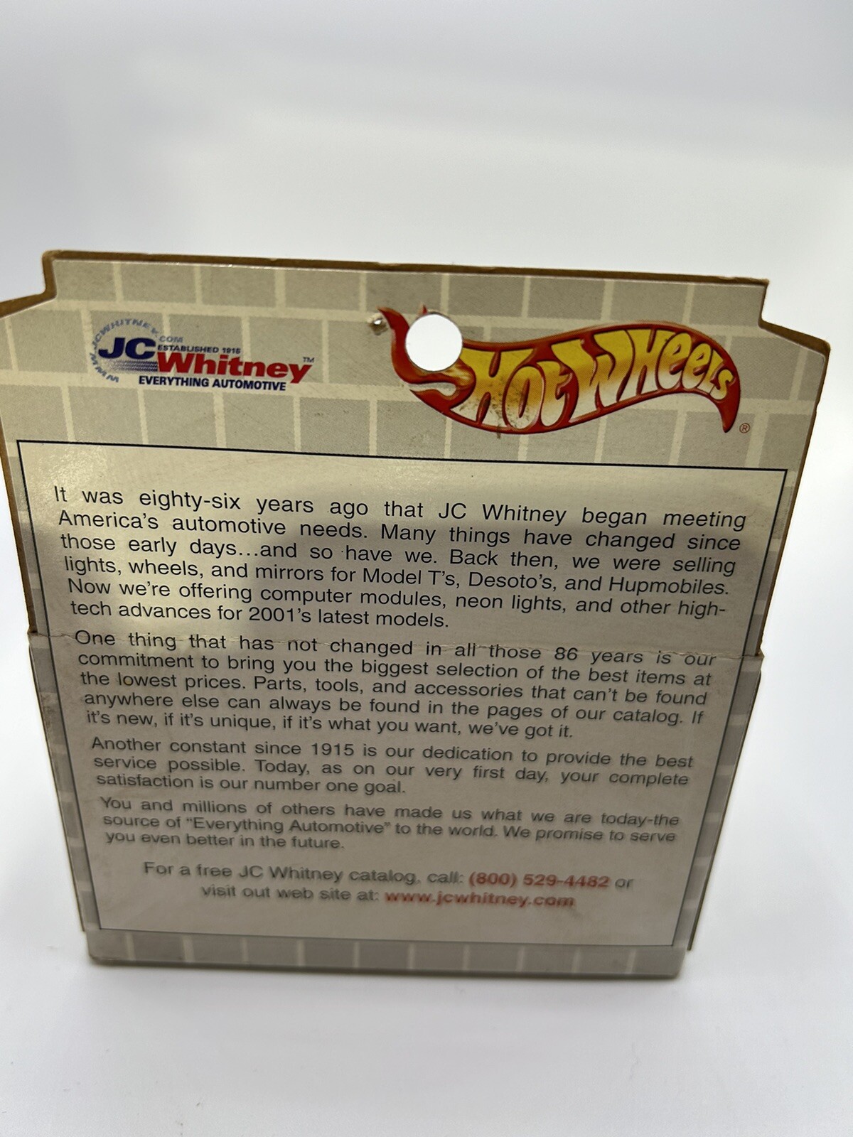 Hot Wheels JC Whitney P.K. & G. Customs Special Edition K50 in Unopened Box