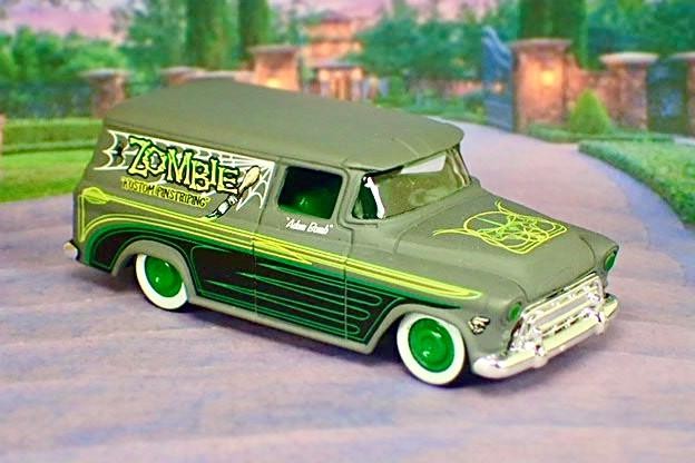 Von Dutch Design ZOMBIE 1957 Chevrolet Suburban V8 Rat Rod Panel 1/64 Scale LE I