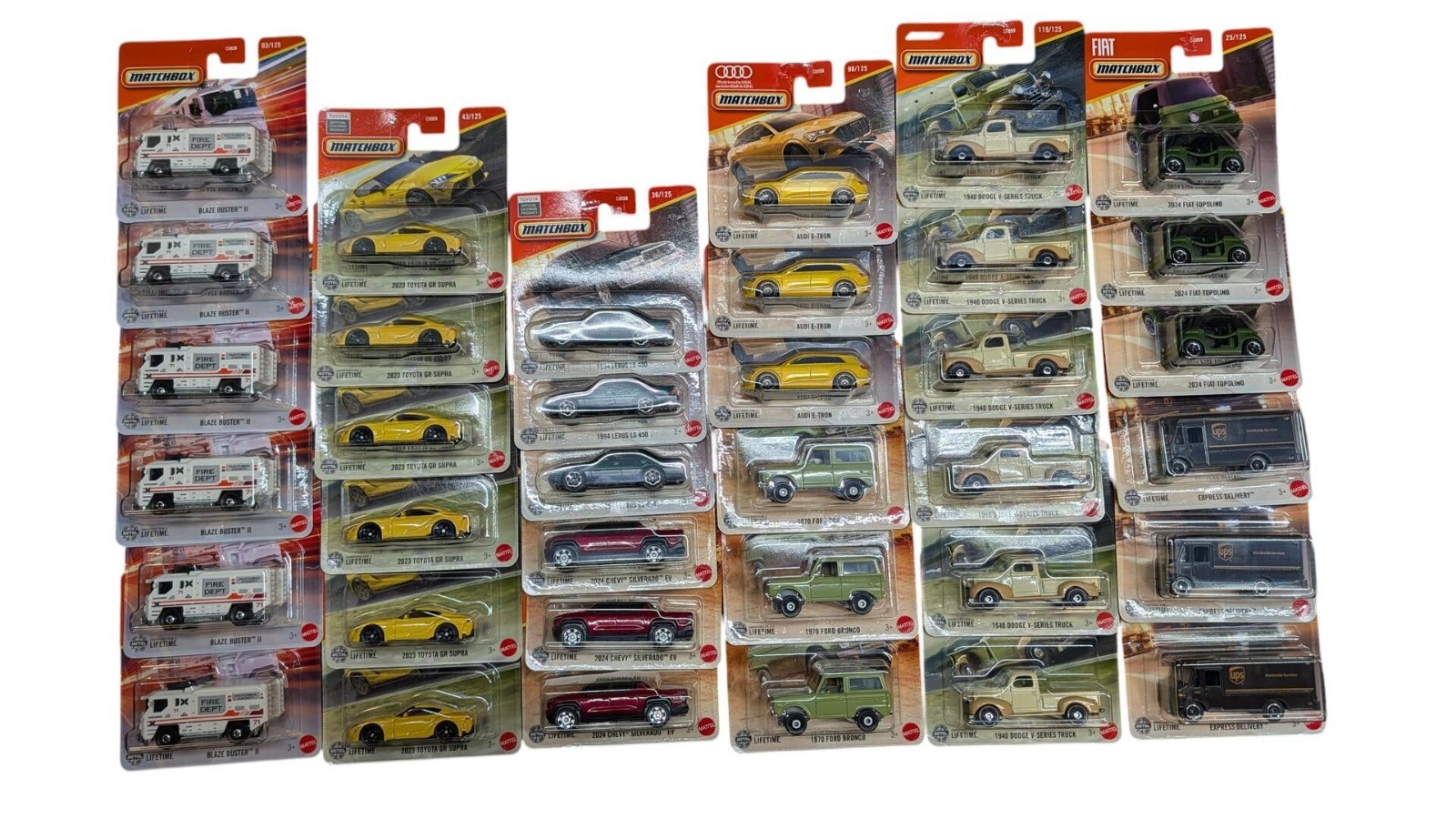 MATCHBOX Short Card 72 Cars see pics of assortment. Factory Sealed Case