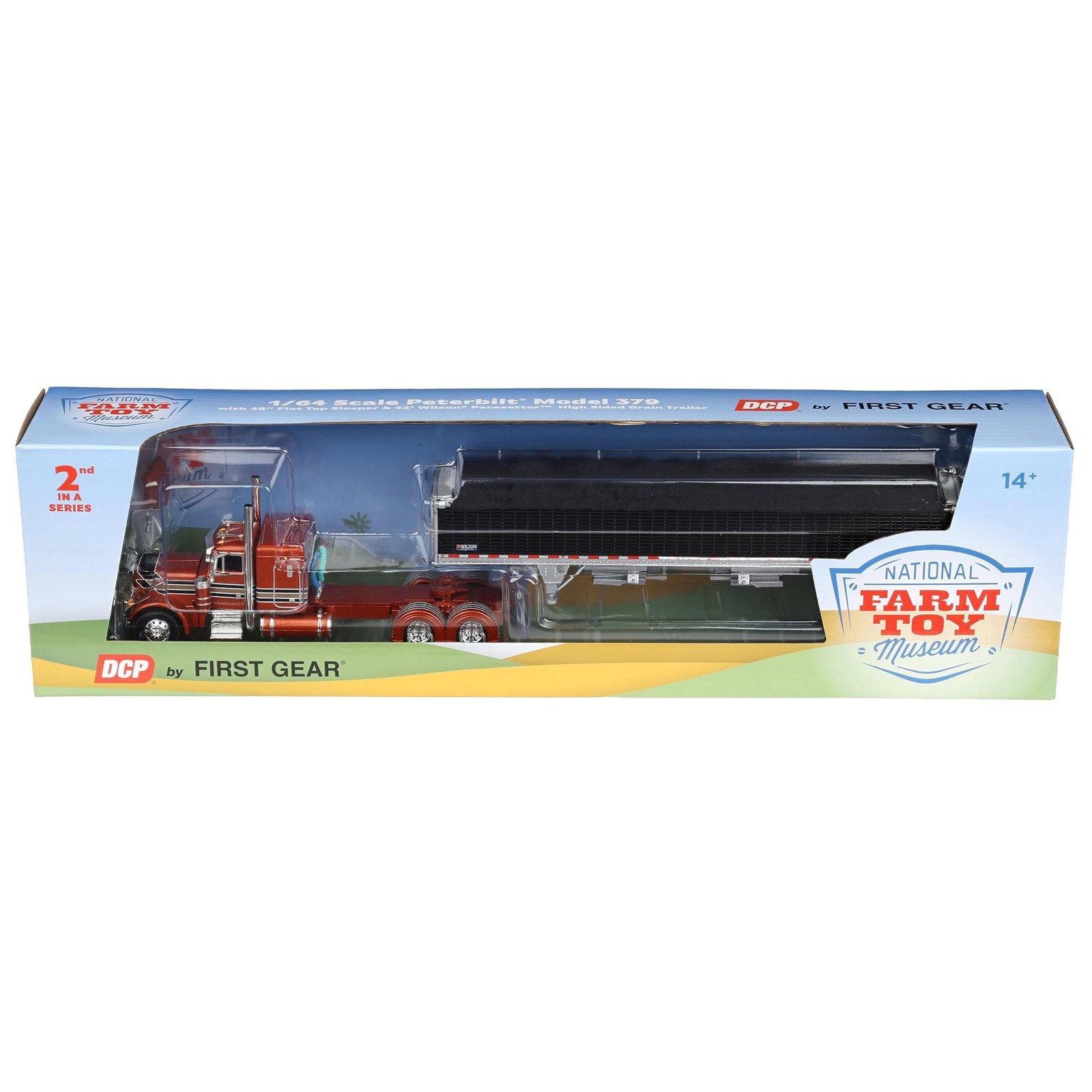 DCP 1/64 Peterbilt 379 Flat Top Wilson Pacesetter Grain Trailer ’25 NFTM 69-2155