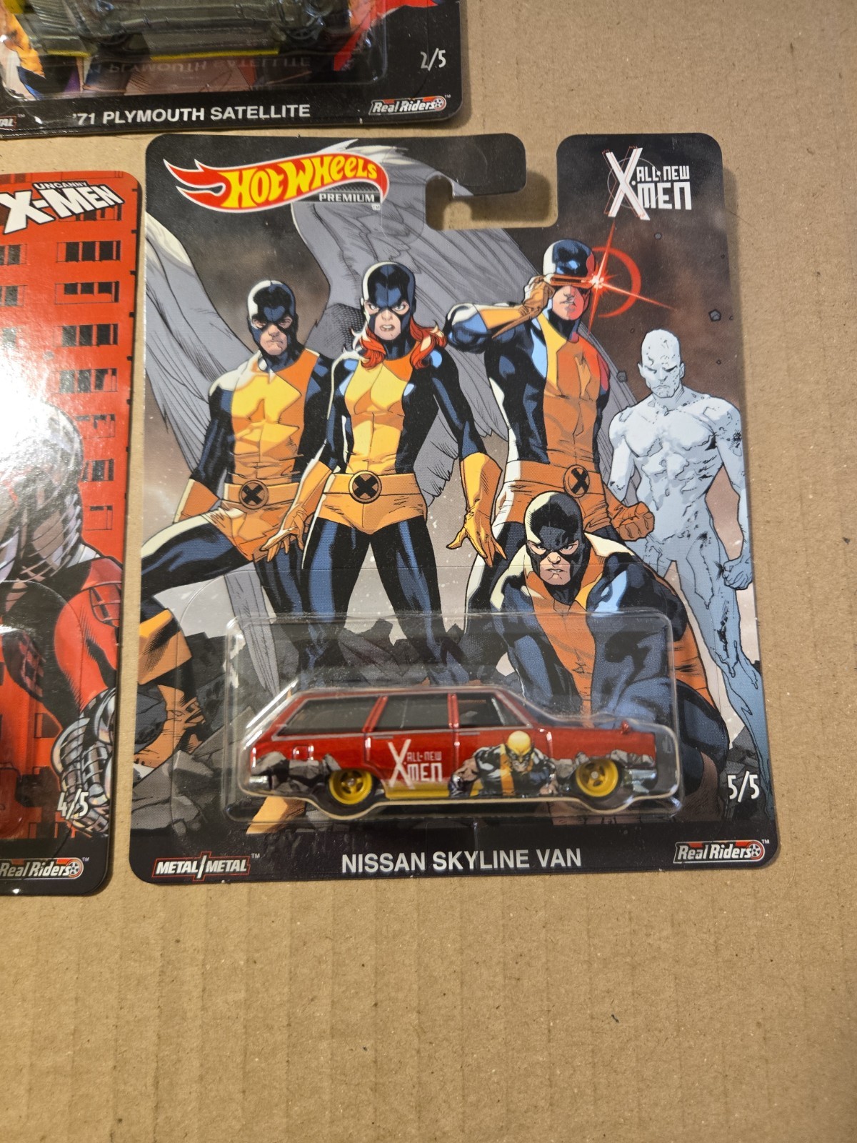 Hot Wheels 2019 Pop Culture Marvel Ultimate X-Men Complete Set of 5 Real Riders