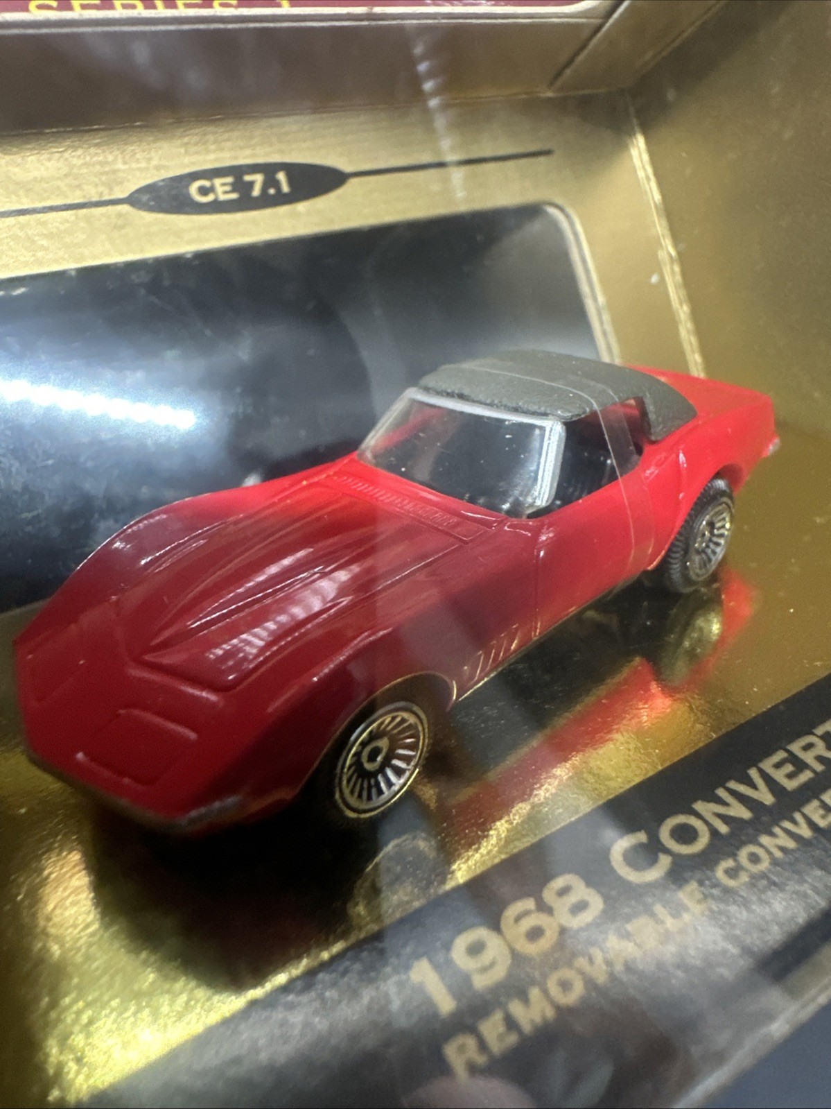 Micro Machines Corvette Series 1 1968 Convertible Removable Top 1998 RED Galoob