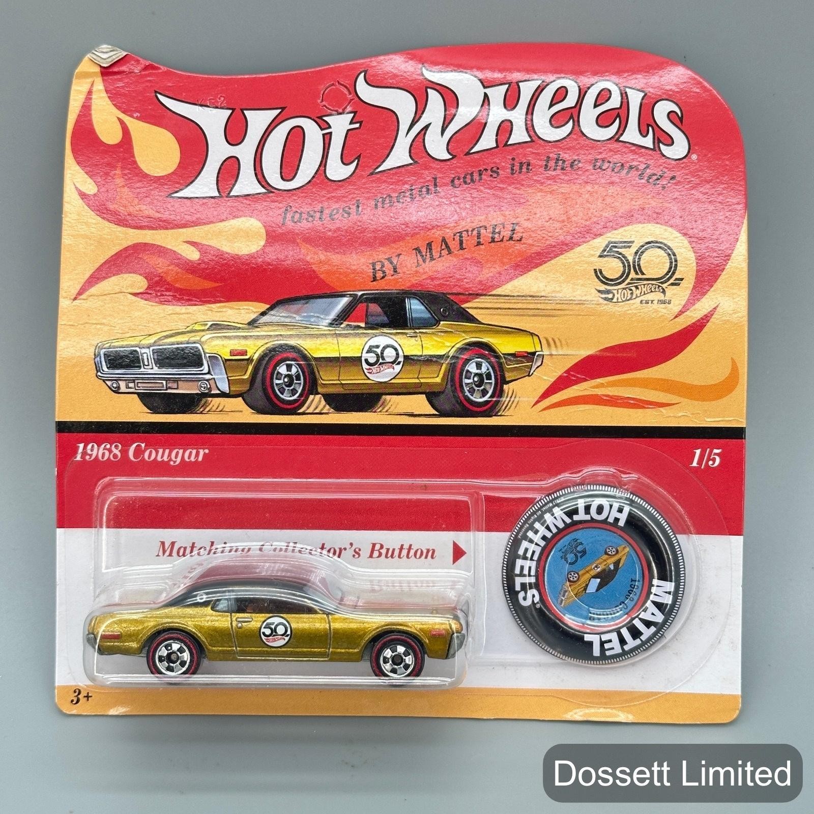 Hot Wheels 50th Anniversary Originals Redline Set of 5 Cars Buttons FTX83 2017