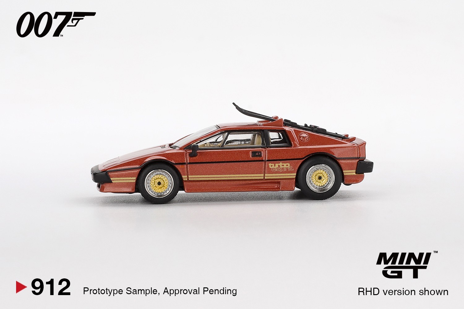 Mini GT 1:64 Lotus Esprit Turbo Copper Fire Metallic “For Your Eyes Only” #912