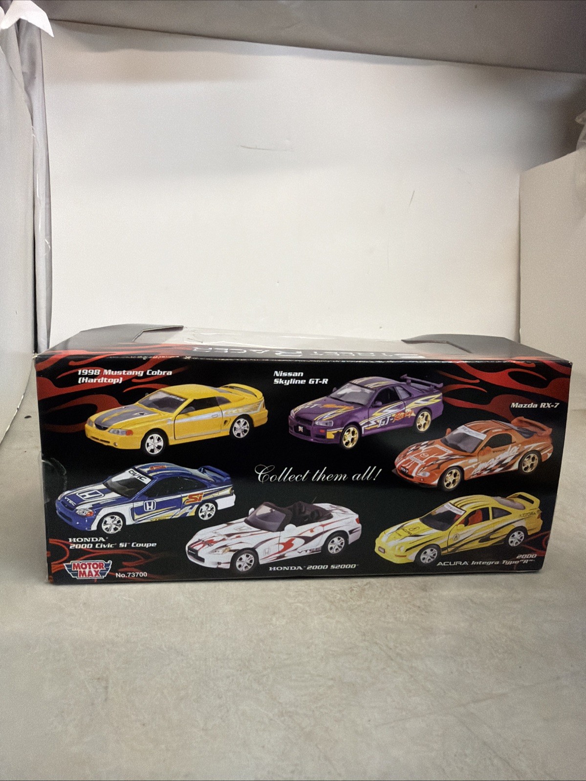 Motor Max Mazda RX-7(Tuner) 1/24 Scale Street Racer NIB Sealed RARE FLAME PKG