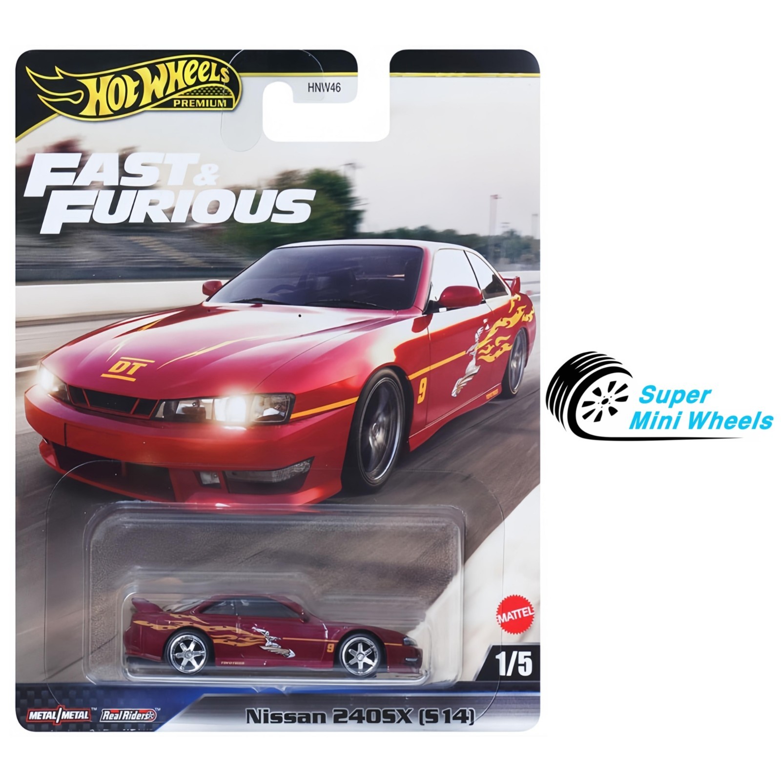 Hot Wheels 1:64 Fast & Furious Nissan 240SX S14 Red