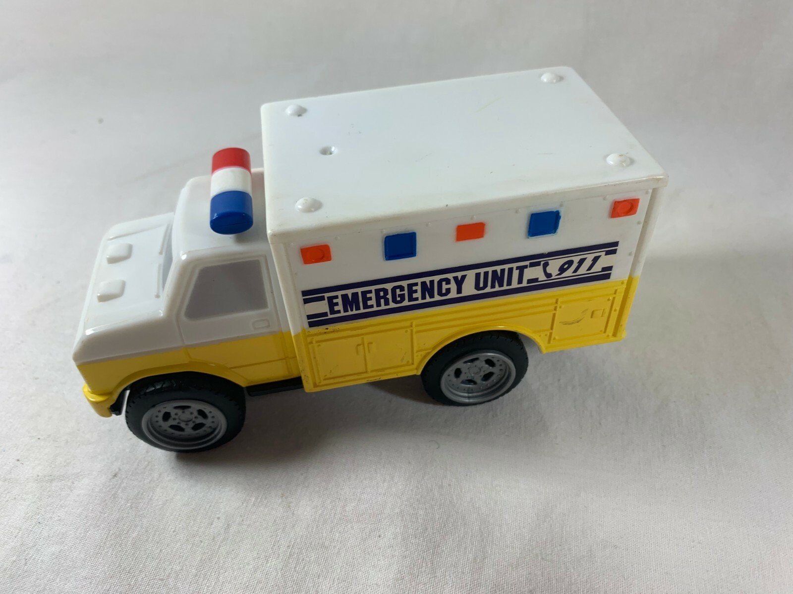 Lot of 4 Safety Service Toy Cars Police Fire Rescue Ambulance Emergency Response