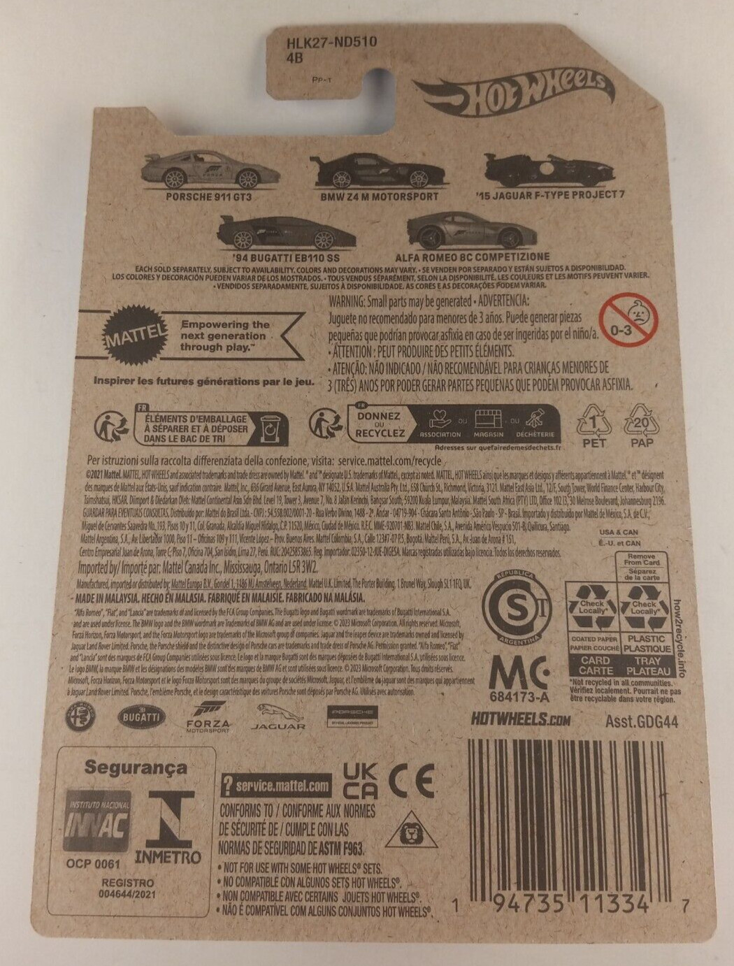 2023 Hot Wheels ’15 Jaguar F-Type Project 7 Green Forza Series 3/5 New