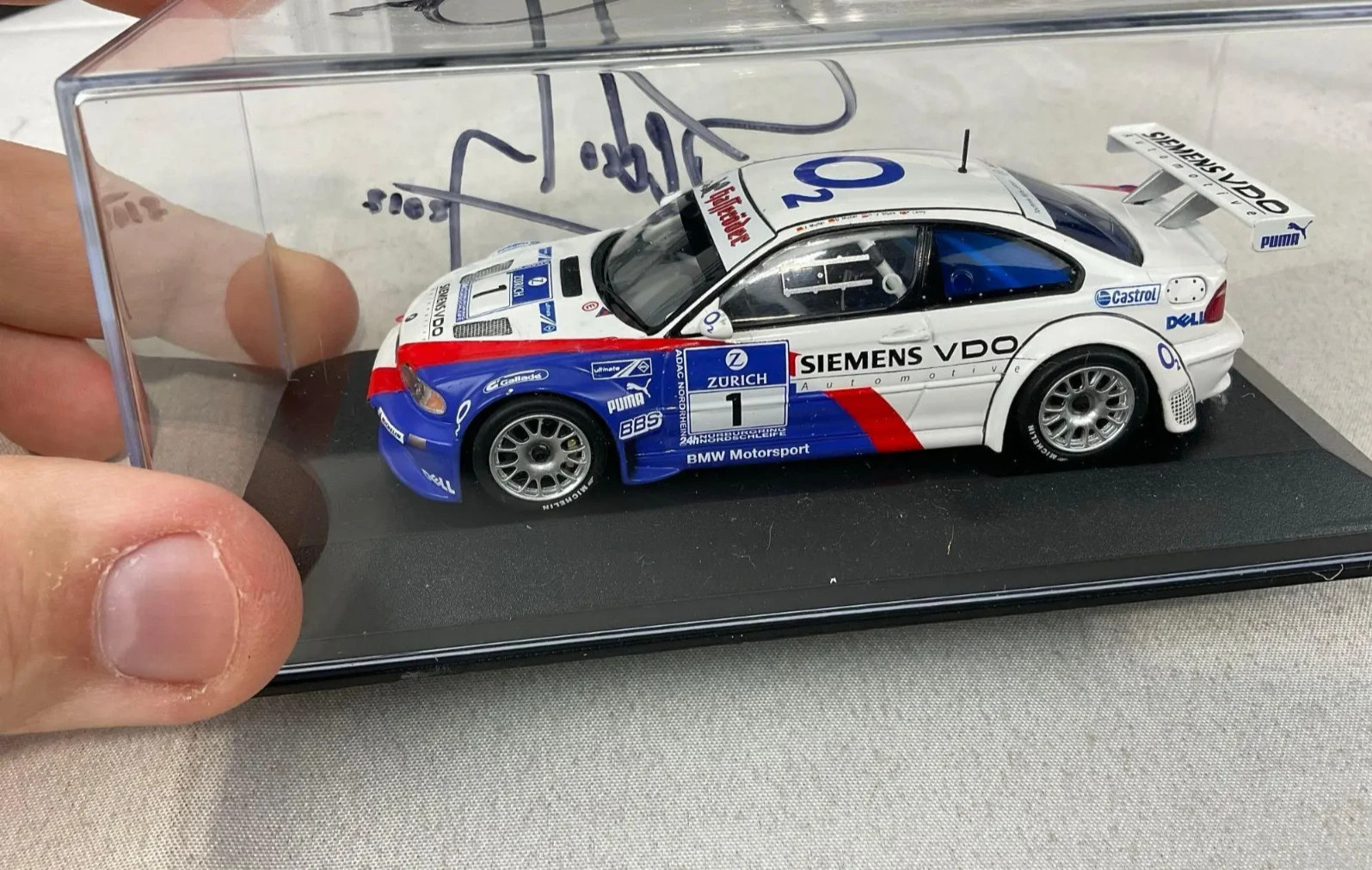 1/43 Minichamps 2005 BMW M3 GTR 24H Nurburgring SIGNED HJ STUCK DIRK MULLER LAMY