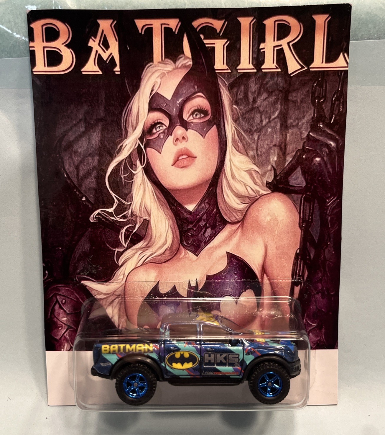 “Custom Made” Hot wheels Batman HKS ‘19 Ford Ranger raptor HKS real riders