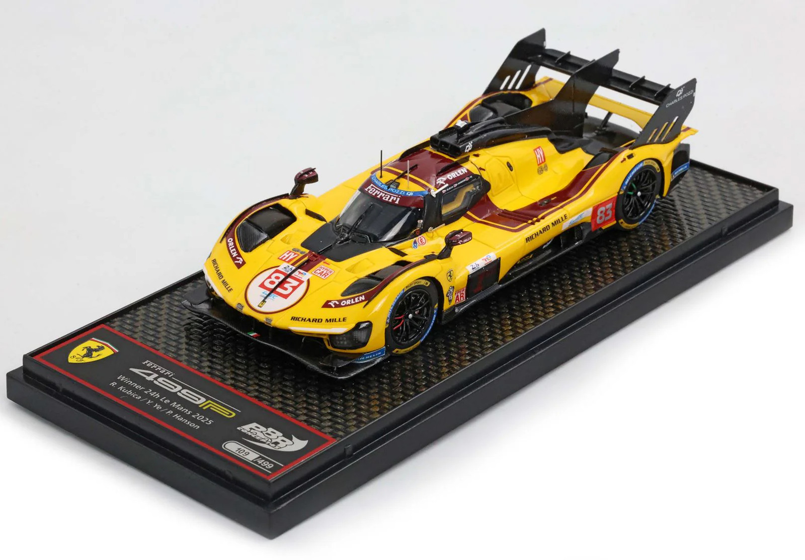 1:43 2025 LeMans 24h Winner — #83 Ferrari 499P — BBR BBRC325C