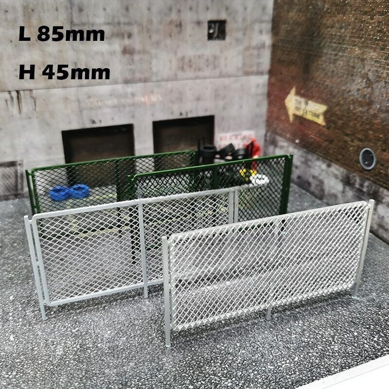 Pair 1:64/87 Fences Model Use for Mode Car Diorama Scene Display Accessories