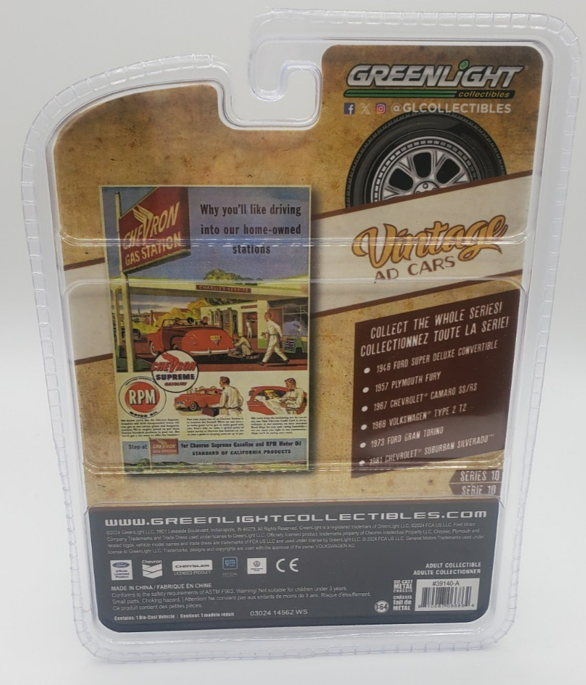 Greenlight 1946 Ford Super Deluxe Convertible 39140 Vintage Ad Cars 1:64