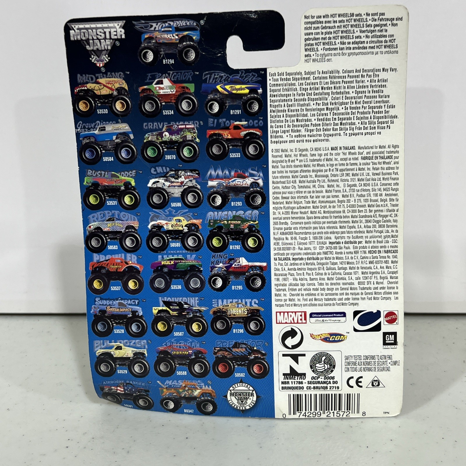 2002 Hot Wheels WOLVERINE Monster Jam Diecast