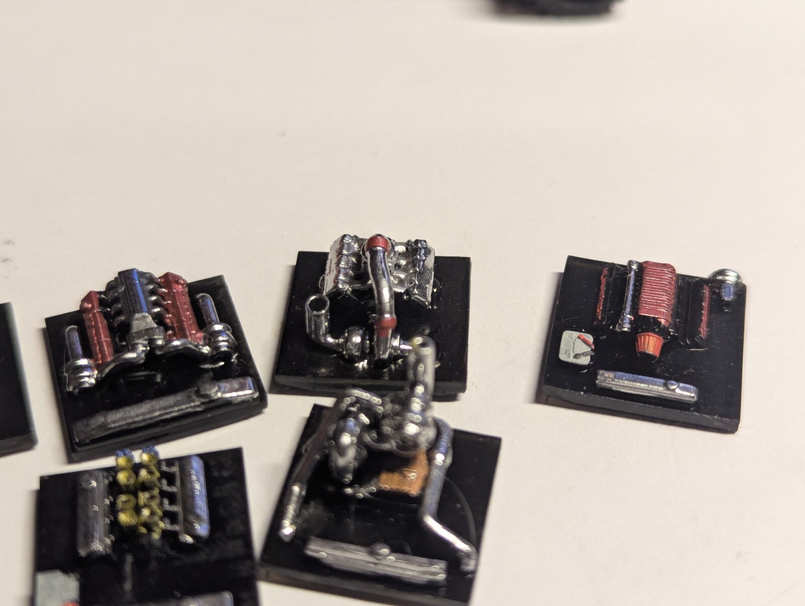 Custom 3D printed engines for M2 square body LOT of 6 (Painted)
