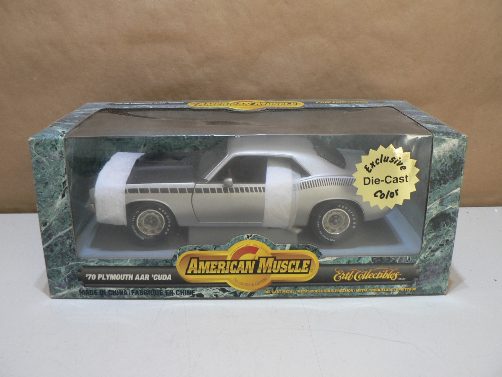 Vintage Ertl American Muscle 1970 Plymouth AAR Cuda Die Cast 1:18 Scale