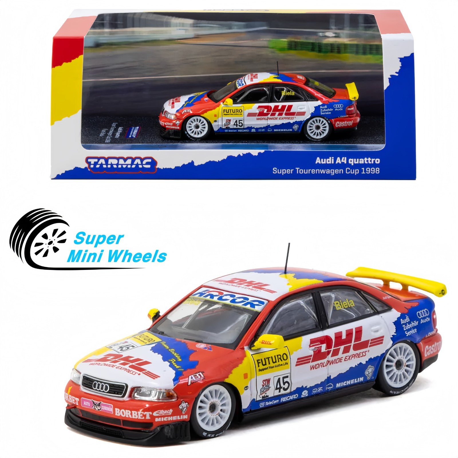 Tarmac Works 1:64 Audi A4 Quattro Super Tourenwagen Cup 1998 #45