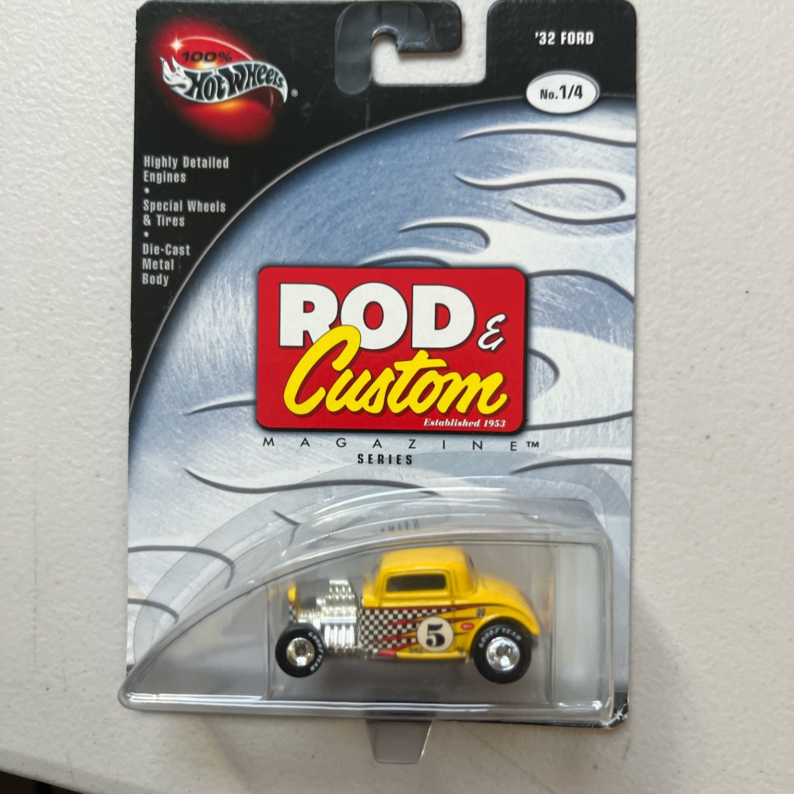 Hot Wheels 100% Hot Wheels Rod & Custom ’32 Ford yellow 2002 BRAND NEW In PKG