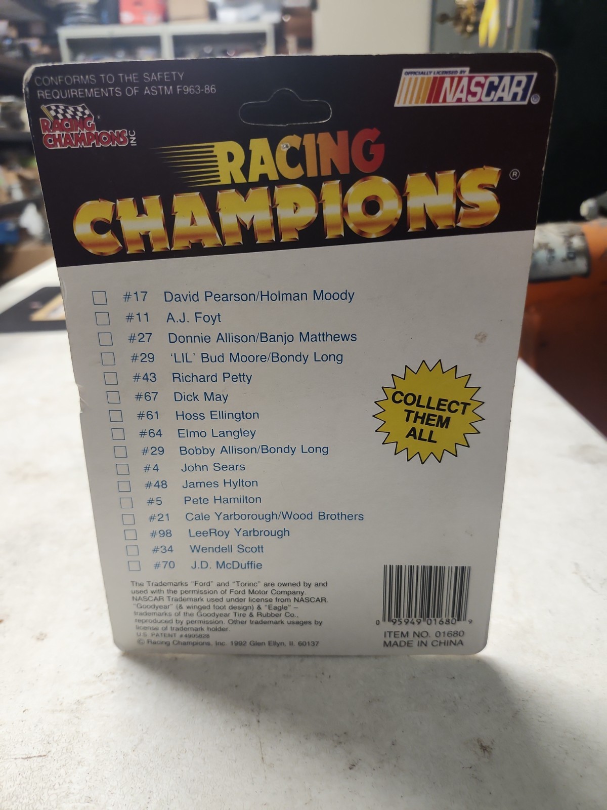 Elmo Langley Racing Champions 1992 #64 Ford Torino Cobra Talladega 1/64