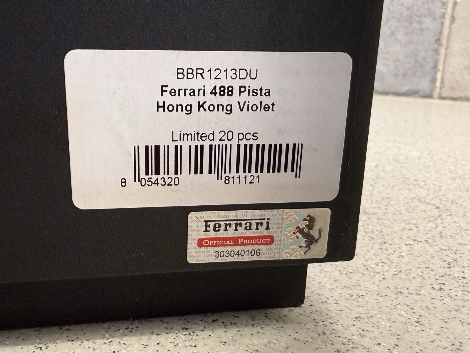 1/12 BBR1213DU. Ferrari 488 Pista. Hong Kong Violet. Limited 20 Pieces. 20/20