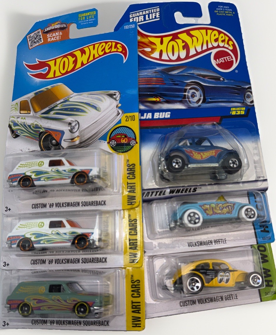 Hot Wheels VW set of 6 With Various Dates And Models And Series. {129}