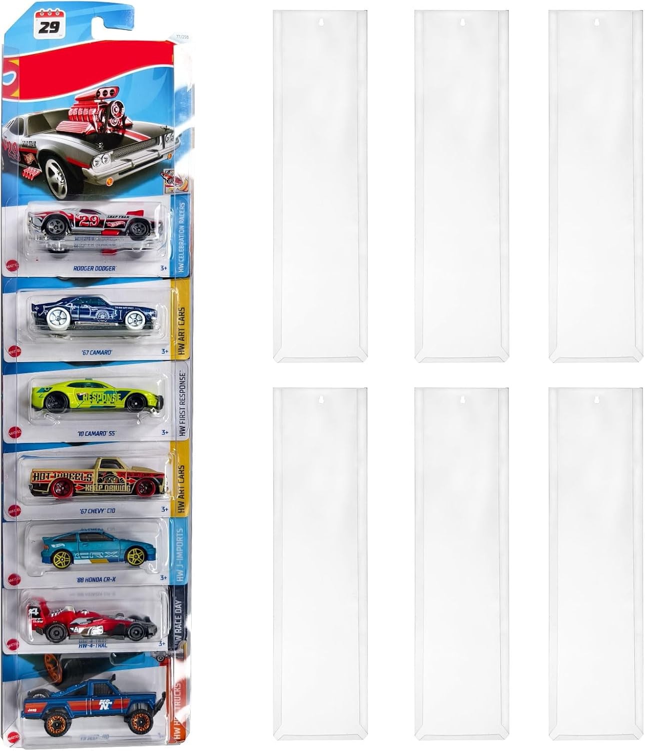 Clear Model Car Display Case For 1/64 Scale Packaged Diecast Blister Organizer