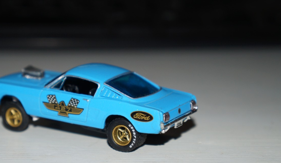1966 Ford Mustang 427 Gasser Drag NHRA Blue Diecast Car Limited Edition M2 1/64