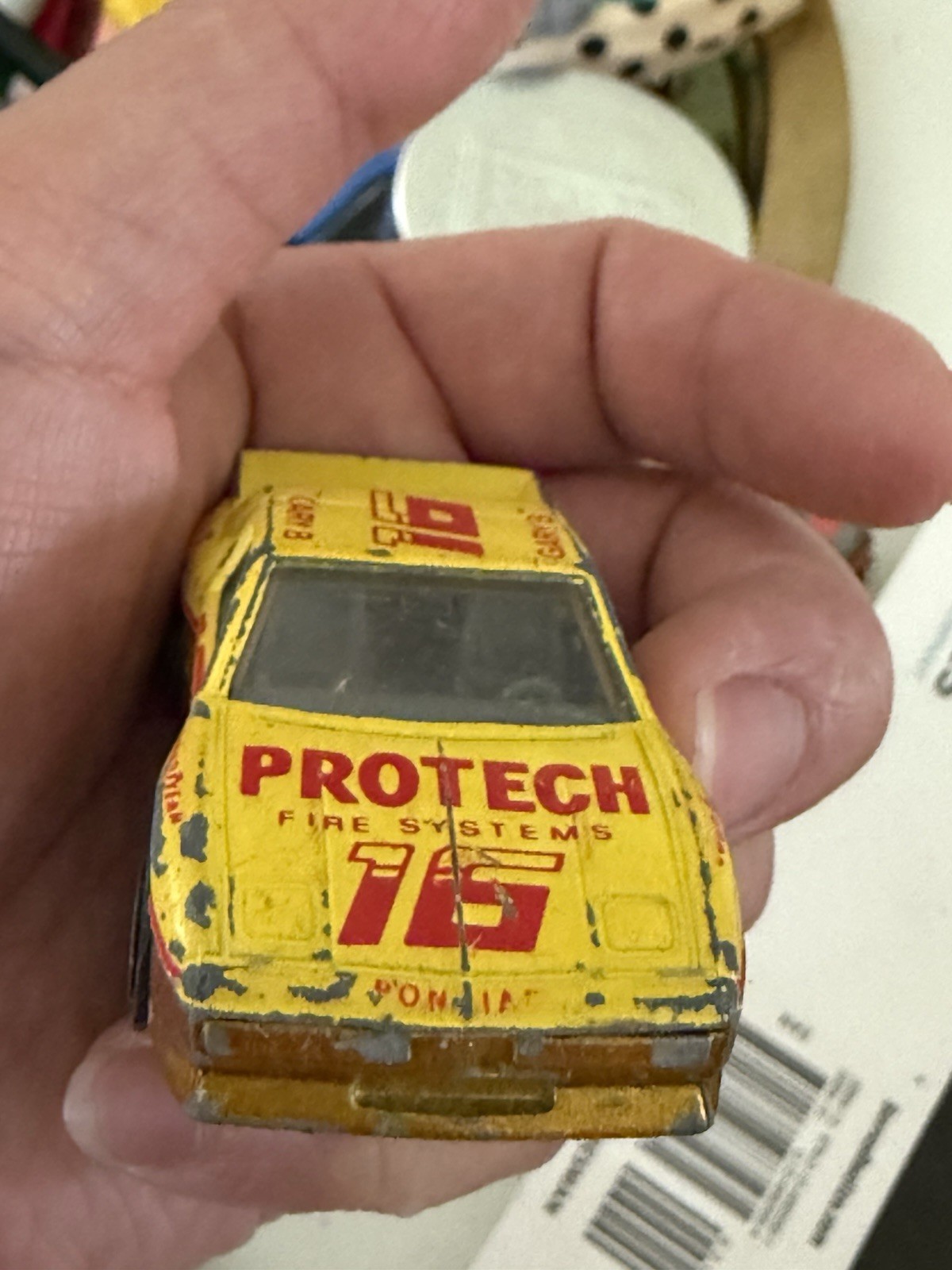 VINTAGE 1985 MATCHBOX PONTIAC FIERO PROTECH #16 Gary B VERY RARE prism wheels