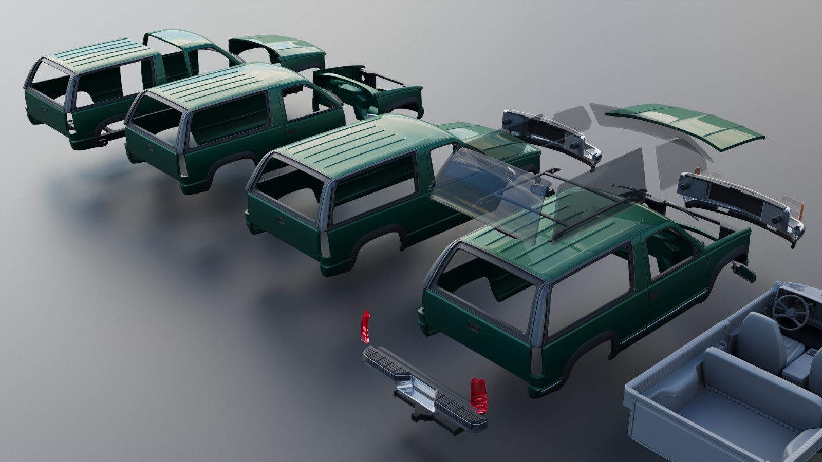 3d printed GMC Yukon 2 Door 1992 model car collectible replica