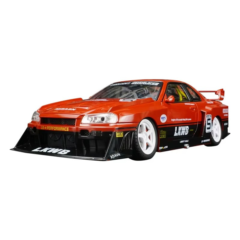 1:18 NISSAN GT-R34 Skyline Alloy Diecast Racing Car Model Sound/Light Gift NEW