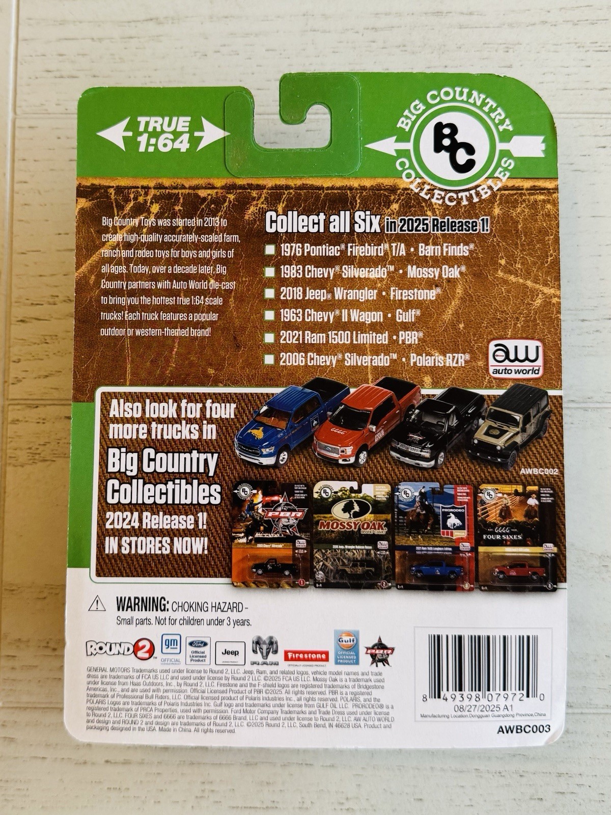 Auto World Big Country Collectibles Barn Finds 1976 Pontiac Firebird Raw Chase