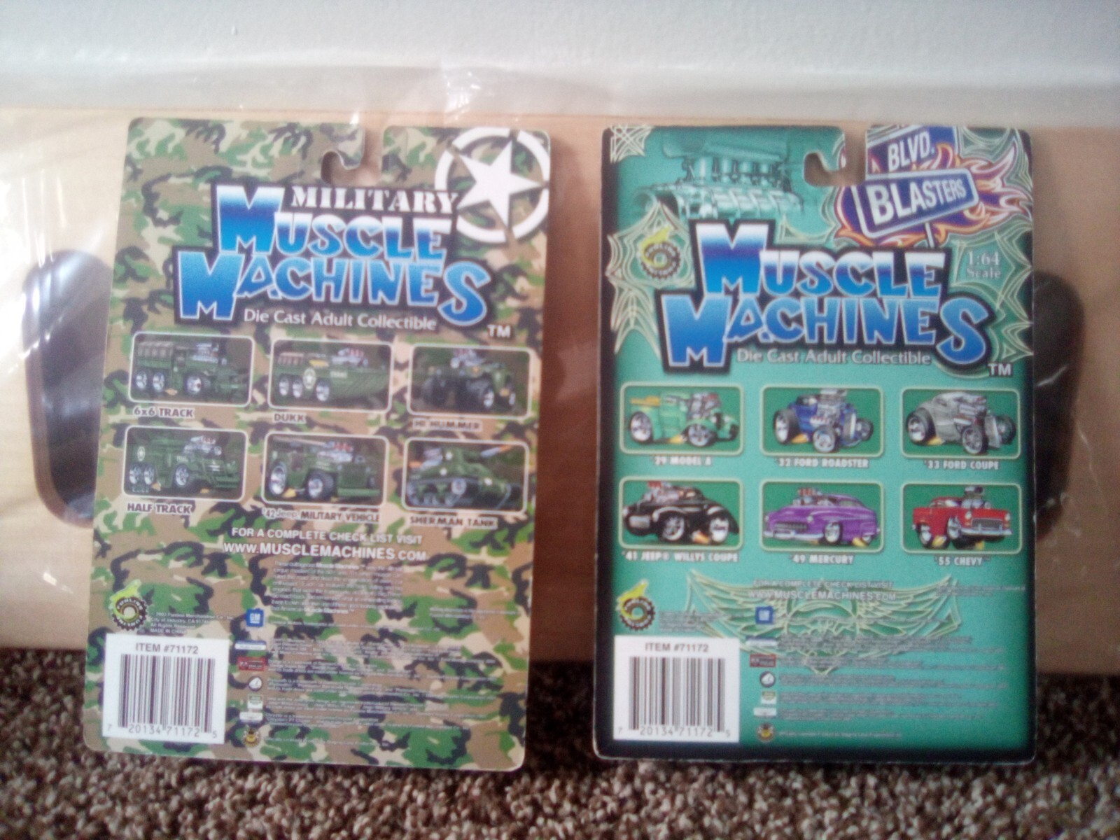 MUSCLE MACHINES DIE CAST ADULT COLLECTABLE VEHICLES