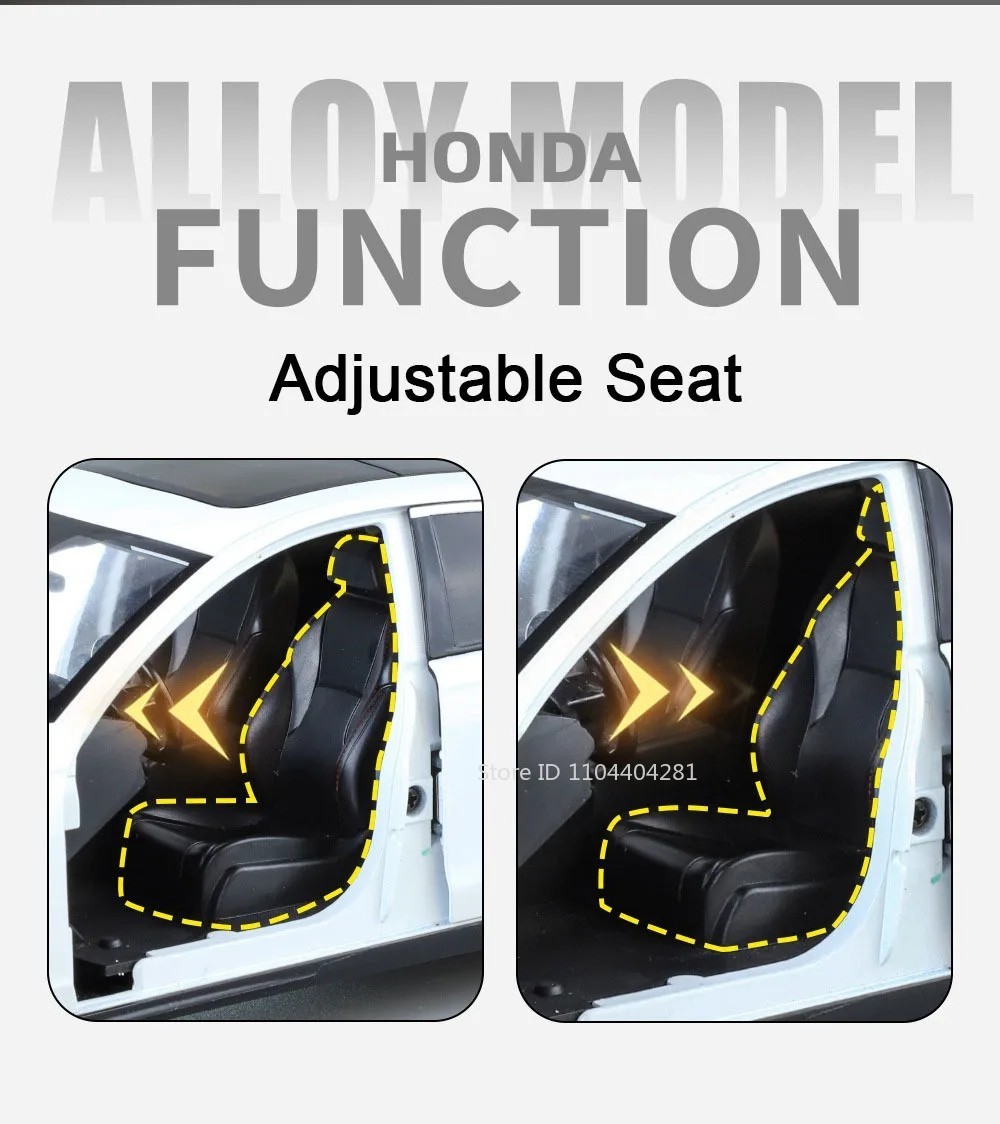 1:18 Honda Accord Sedan Diecast Model Collectible with Sound & Light Features