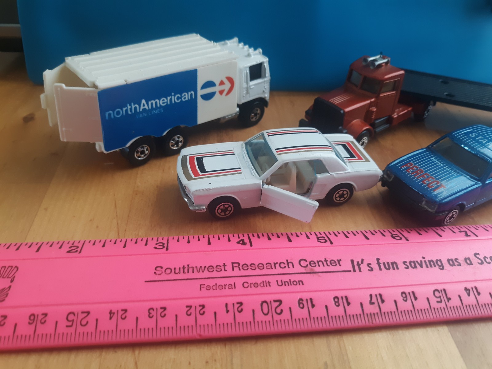 Four die cast and plastic vehicles – NOT HO SCALE NOT 1:87
