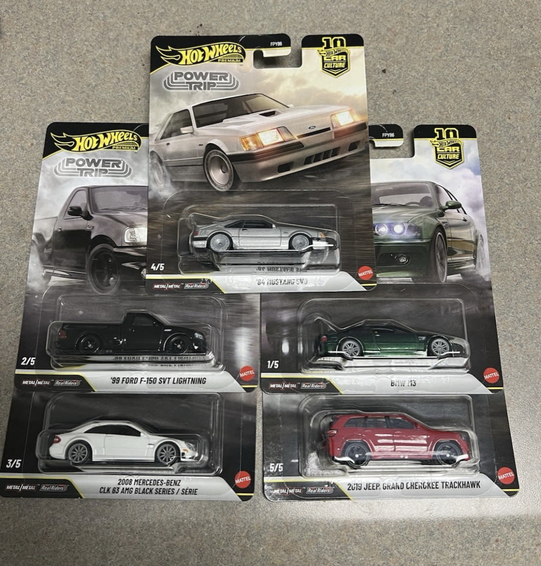 NEW Hot Wheels 2026 Car Culture R “Power Trip” 5 Cars Set, FPY86-961R ***