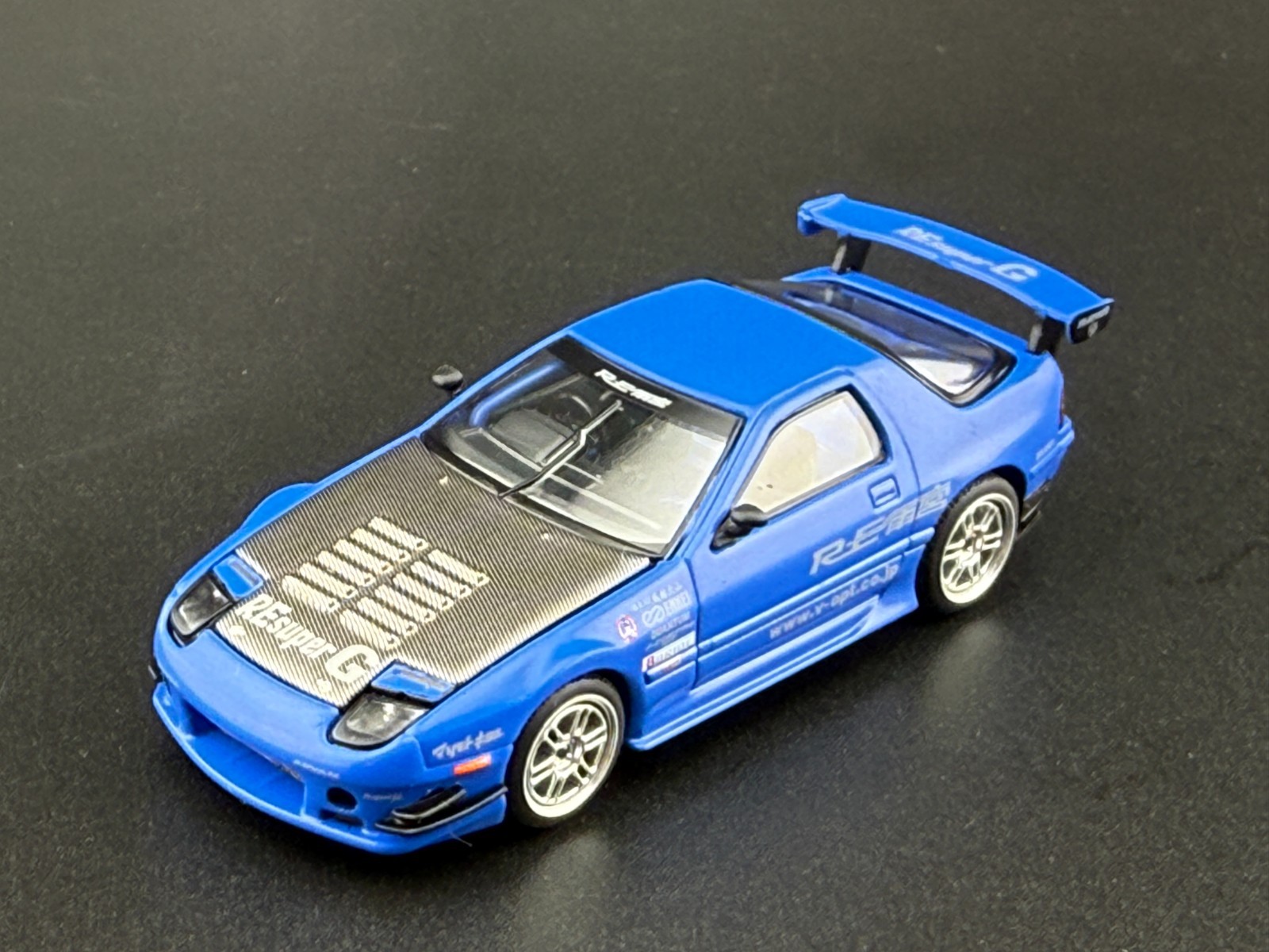 Pop Race Mazda RX7 FC3S RE-Amemiya Blue 640290 1/64