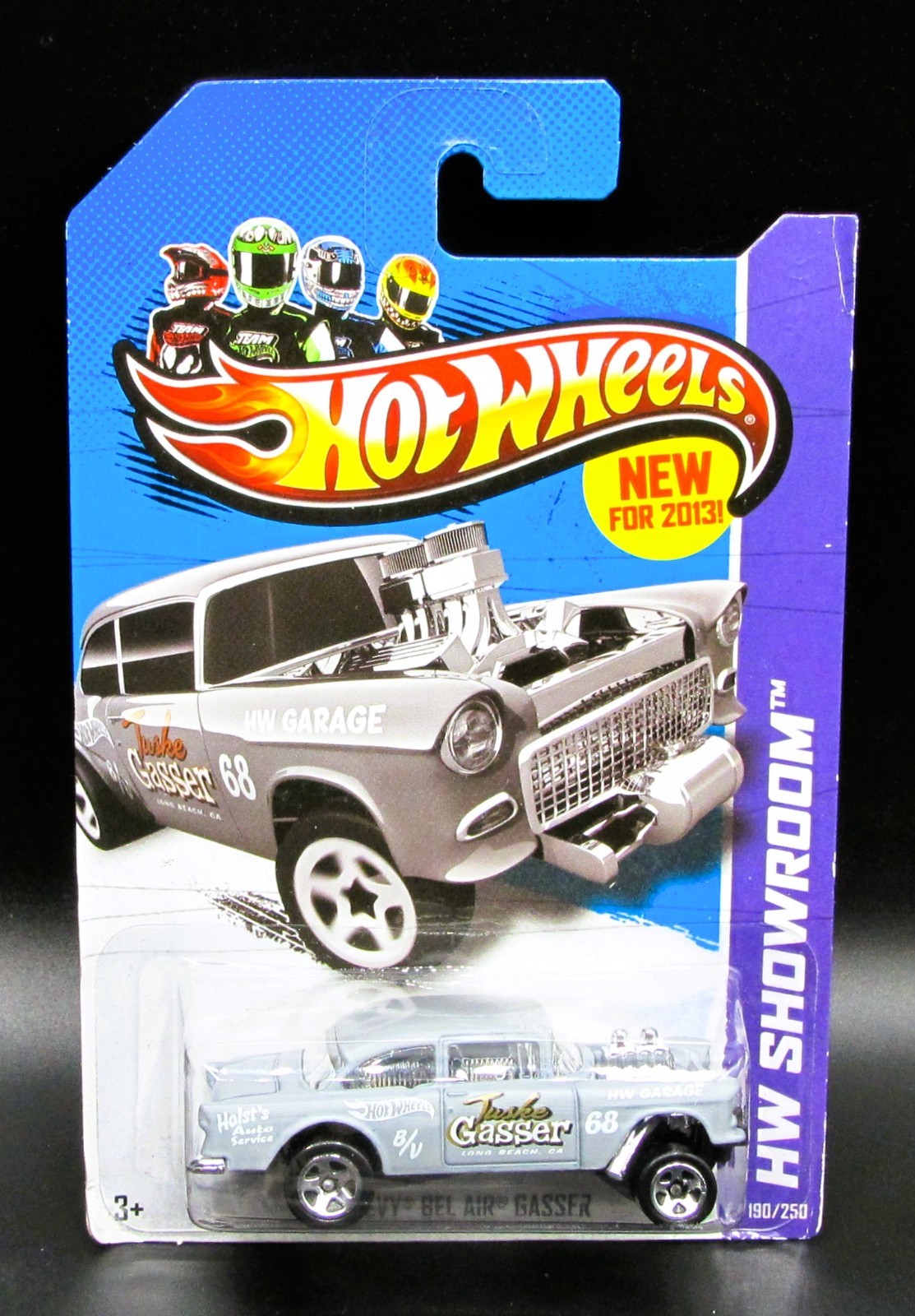 Hot Wheels HW SHOWROOM, ’55 CHEVY BEL AIR GASSER, TUSKE, Gray, 2012