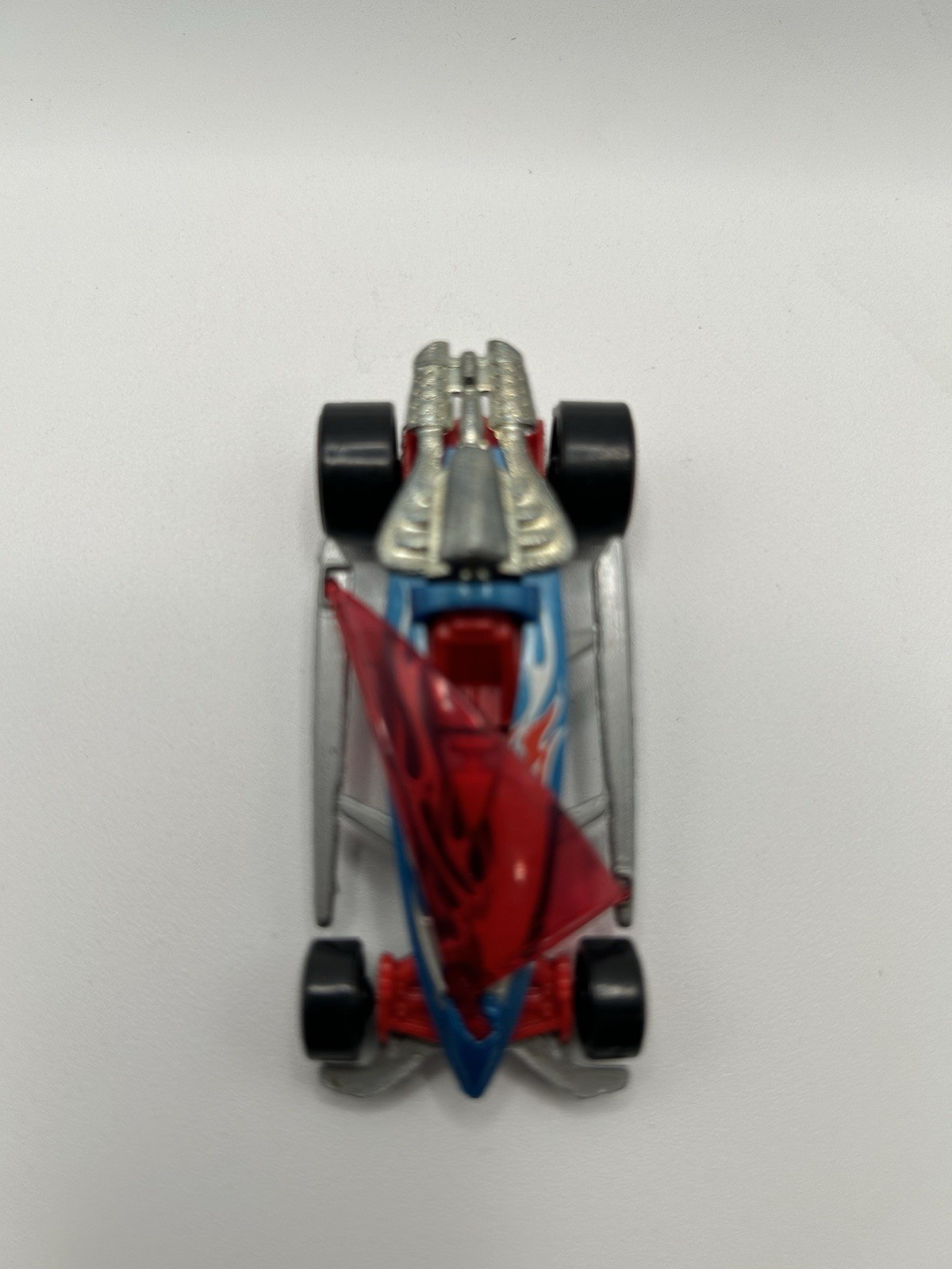 Hot Wheels Bon Voyage, Blue and Silver, Red Sail, Very Nice!