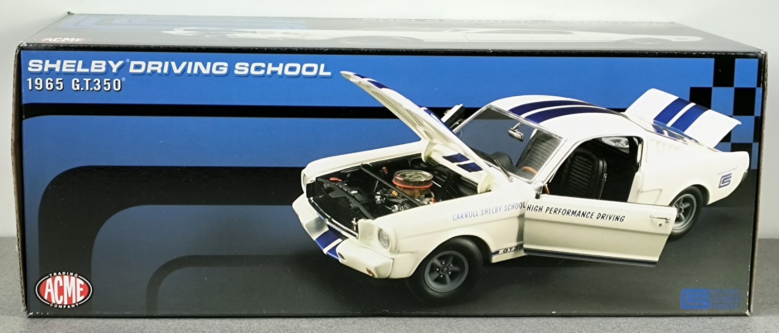Acme Tom’s Garage 65 Shelby Mustang GT 350 “Driving School” 1:18 RARE # 87 /102