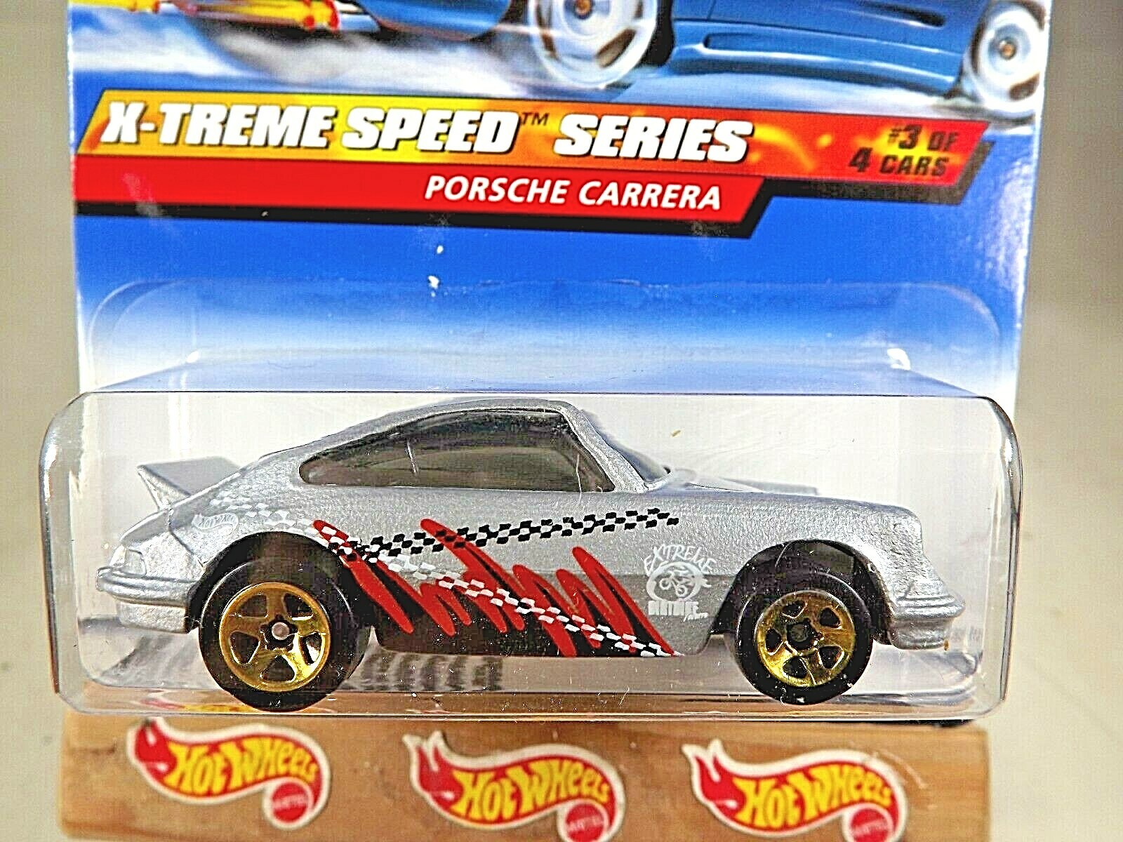 1999 Hot Wheels #967 X-Streme Speed Series 3/4 PORSCHE CARRERA Gray w/Gold 5 Sp