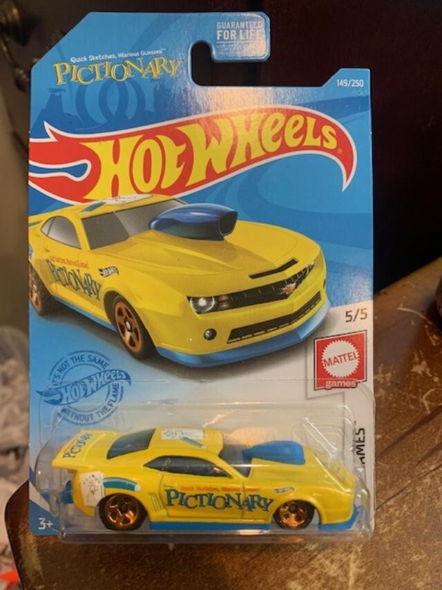 2021 Hot Wheels Mattel Games ’10 Pro Stock Camaro #148 Yellow
