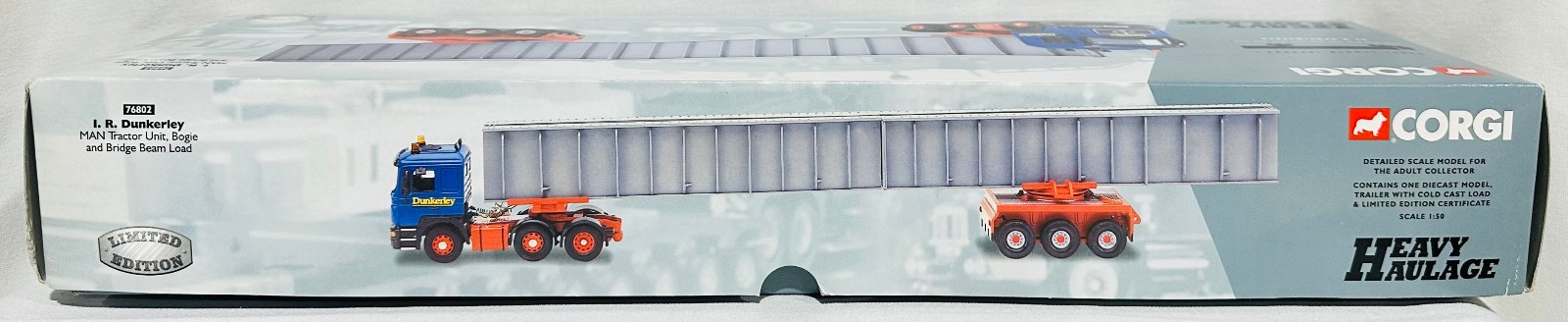 I.R. Dunkerley MAN Tractor Unit w/ Bridge Beam Load By Corgi 1/50th Scale