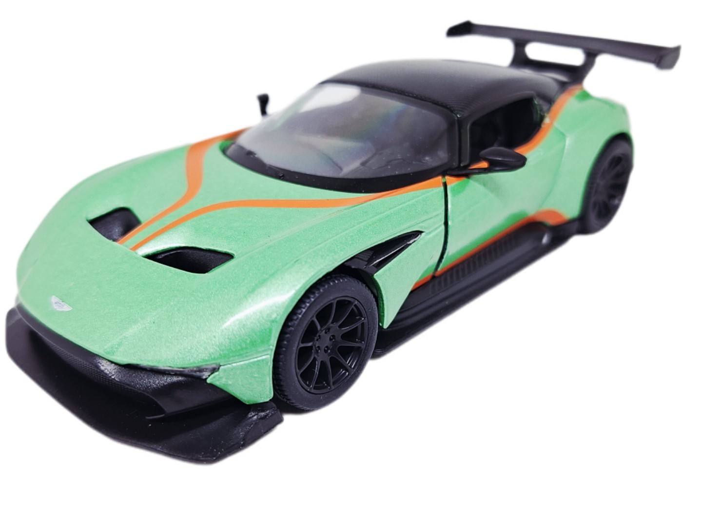 Kinsmart Aston Martin Vulcan Emerald Green 2016 Sports 1/38 O Scale Diecast Car