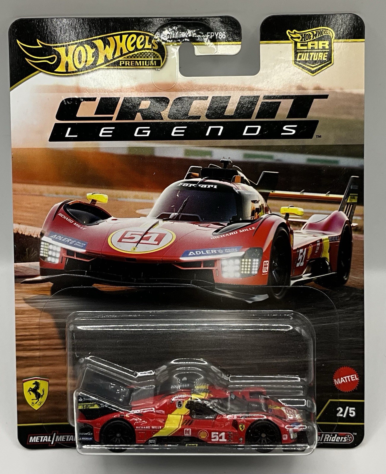 2025 Hot Wheels Premium Car Culture Circuit Legends Ferrari 499P #2