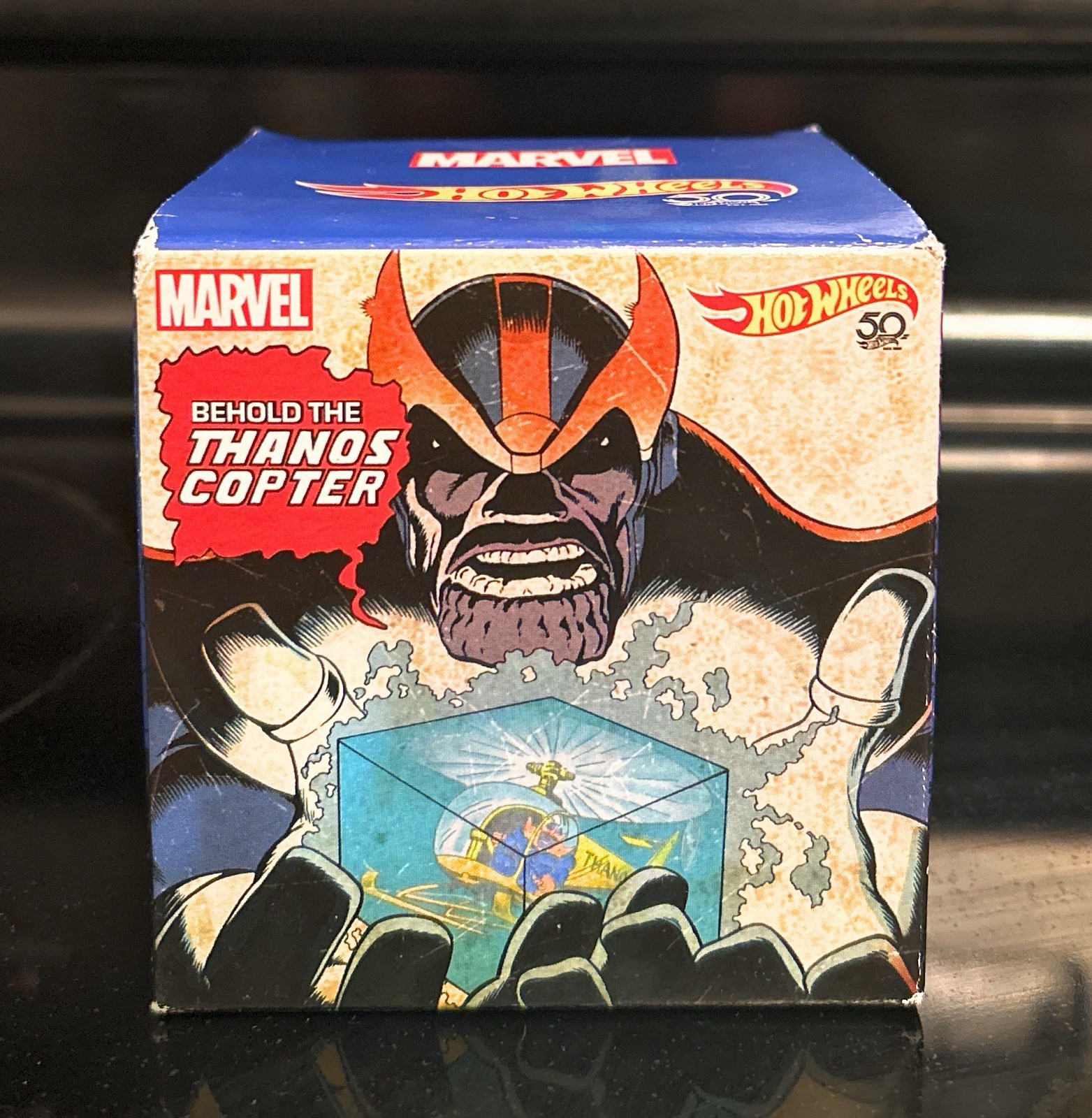 Rare New 2018 SDCC Thanos Copter Hot Wheels Cosmic Cube Marvel Factory Sealed