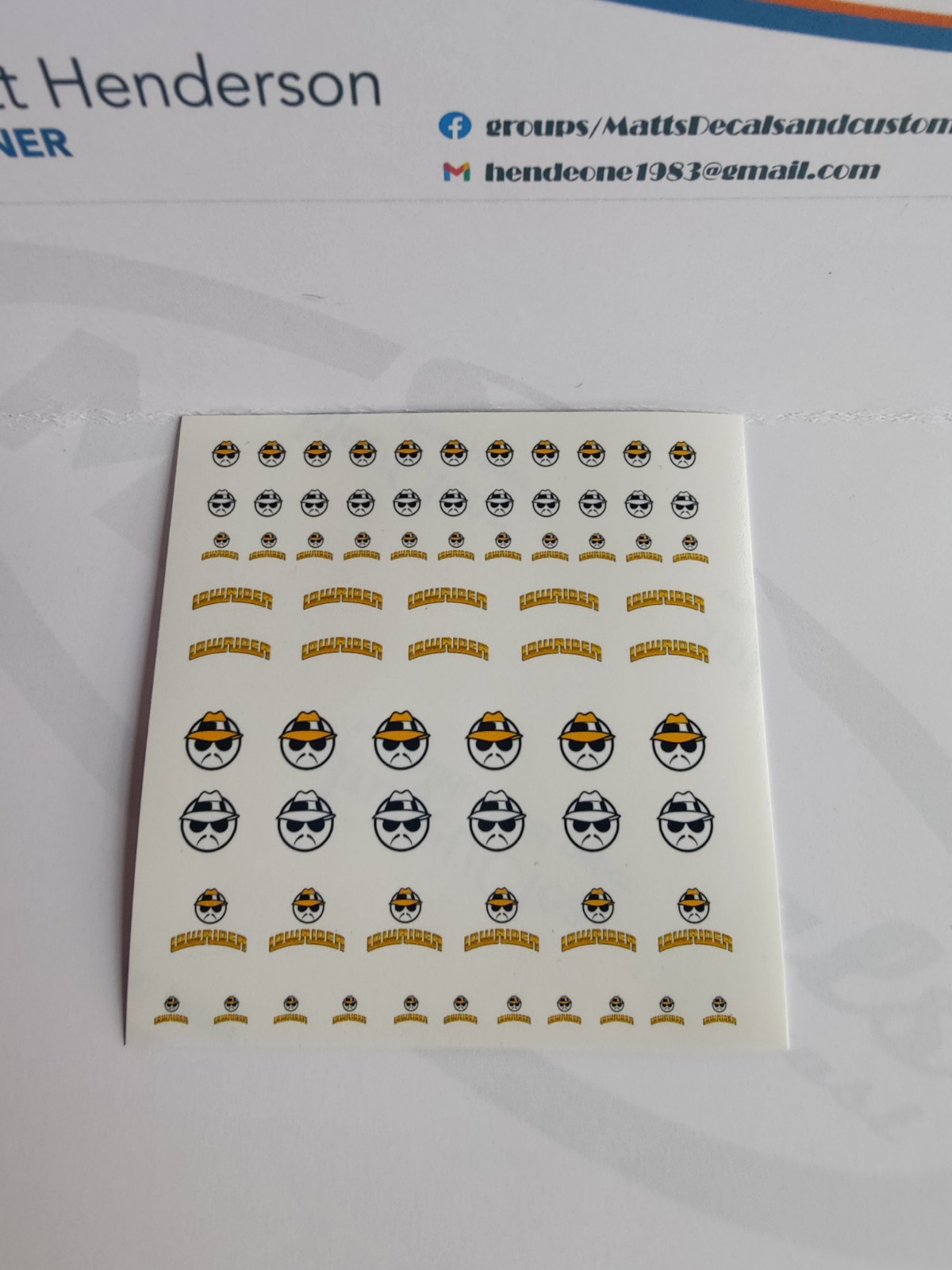 1/64 for hot wheels waterslide decals Lowrider MADE IN THE USA!