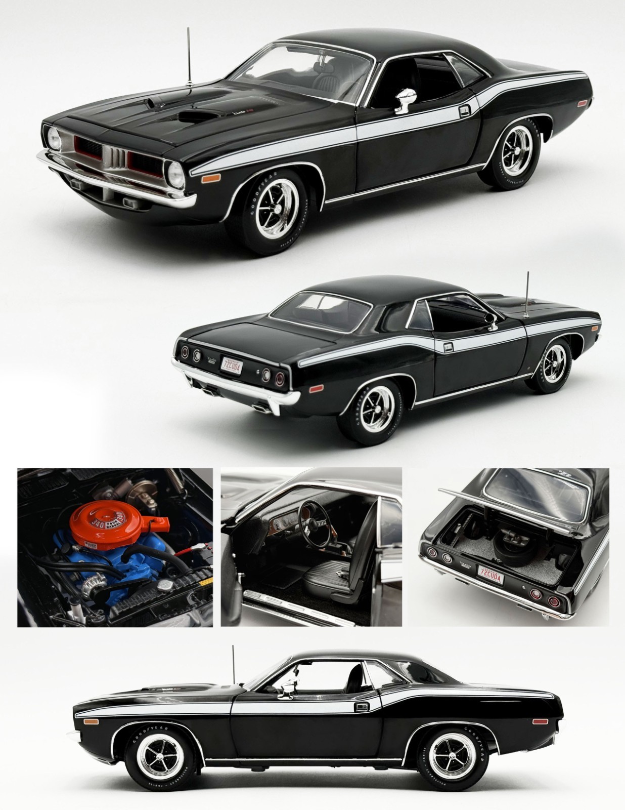 ACME EXCLUSIVE – 1:18 SCALE – 1972 Plymouth ‘Cuda 340 *SPARE MODEL* – A1806137HT